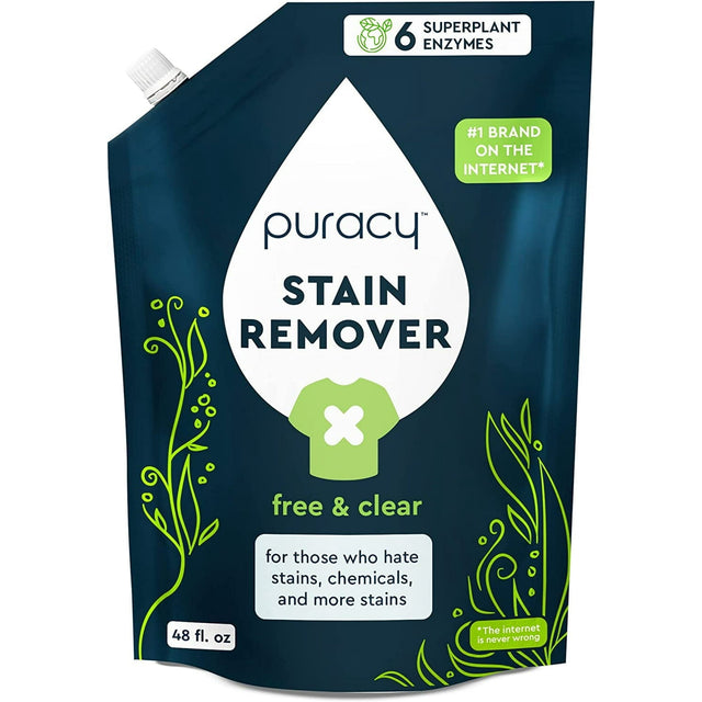 Laundry Stain Remover Refill, Free & Clear, 48 fl.oz. Y6